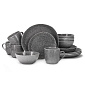 Набор столовой посуды 16 предметов AURORA (обеденная 26,5см-4шт/десертная 20см-4шт/салатник 15см-4шт/кружка 500мл-4шт) керамика