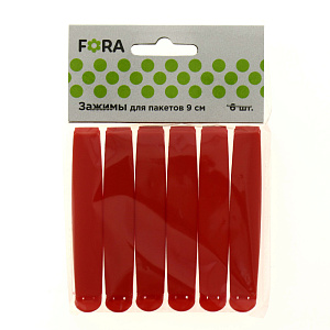 Зажимы пакетов 6шт FORA 18*10*1см,RE-269 000000000001176813