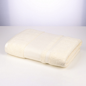 Полотенце 70х130см Dina Me бордюр репс молочное 100% хлопок 000000000001208707
