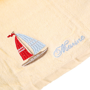 Полотенце махровое Яхта Любимый дом, песочный, 60?130 см 000000000001125132