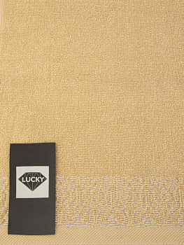 Полотенце махровое 30х60см LUCKY Итальянский бордюр капучино хлопок 100% 000000000001225074