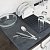 Набор для сушки посуды (сушилка с ковриком для сушки посуды) DE'NASTIA большой размер темно-серый пластик/полиэстер 000000000001205934