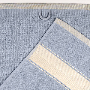 Полотенце махровое 100х150см LUCKY атласный бордюр серо-голубой хлопок 100% 000000000001212582