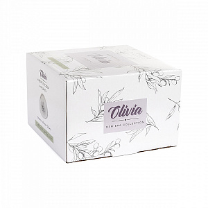 Набор тарелок суповых 4шт 500мл DE'NASTIA Оливки черно-белый фарфор 000000000001225119