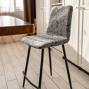 Чехол на стул 40x40x45см LUCKY серый Жаккард2 полиэстер 000000000001216961