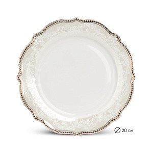 Тарелка десертная 20см Stephanie с перламутром золото фарфор 000000000001219784