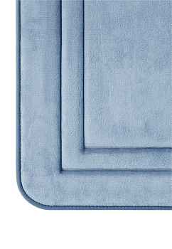 Коврик для туалета 50x50см DE'NASTIA Soft Collection memory синий полиэстер 000000000001215842