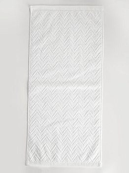 Полотенце махровое 100х150см LUCKY Зигзаг белый хлопок-100% 000000000001214736