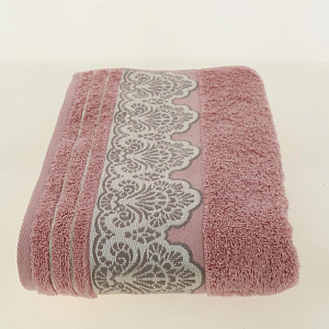 Полотенце 70х130см CLEANELLY Сальвьетта махровое плотность 460гр/м розовый 100% хлопок ПЦ3501-3025,438 000000000001198599