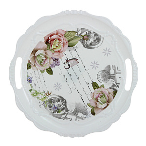 Поднос "Прованс" круглый, полистирол, R030580 000000000001176182