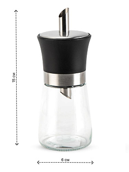 Сахарница 6х15см 200мл стекло/нержавеющая сталь 000000000001228453