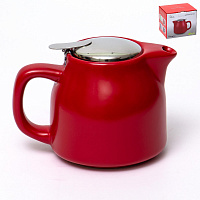 Чайник керамика 500мл с фильтром подарочная упаковка МАТОВЫЙ Красный 109-06006 000000000001195484