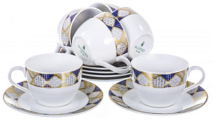 Набор чайный 12 предметов 220мл BALSFORD БРИСТОЛЬ СТЮАРТ  6 чашек+6 блюдец подарочная упаковка фарфор 000000000001206636