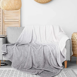 Плед 200x220см LUCKY Градиент серый полиэстер Плед 200x220см LUCKY Градиент серый полиэстер 000000000001200001