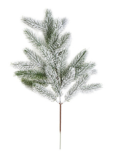 Ветка 45см ель для декора средняя заснеженная зеленый Ветка 45см ель для декора средняя заснеженная зеленый 000000000001228780