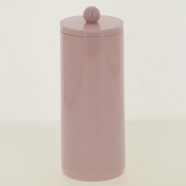 Баночка косметическая для ватных дисков LOTUS с крышкой, розовый, пластикSWP-0930RS 000000000001192307