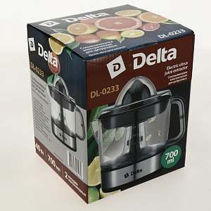 Соковыжималка электрическая DELTA для цитрусовых 40Вт. Объем ёмкости для сока 700мл. Цвет черный. Нержавеющая сталь. 0R-00006616 000000000001205346