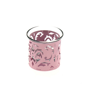 Подсвечник метал стекл ажур микс R000116 000000000001182146