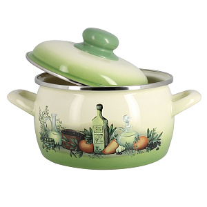 Кастрюля 2,2л Тоскана металлическая крышка 2458 000000000001122172