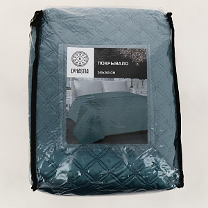 Покрывало DeN Палермо 240х260 атл/мат изумрудный геом2 U000240 000000000001203068