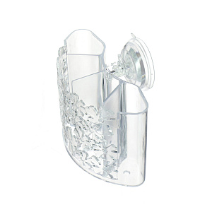 Подставка для умывальных принадлежностей на присоске Мультидом, пластик 000000000001126917