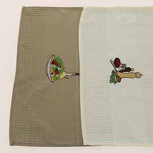 Набор полотенец 47*60/50*56, 2шт.100%хл. ваф с вышивкой ДТ, 91260 000000000001188794