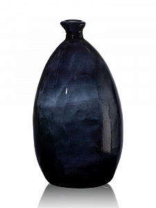 Ваза декоративная 2,8л 17x17x30см DE'NASTIA Египет капля ручная работа черный стекло 000000000001220888