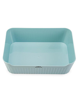 Корзинка для хранения 30х21х9см без крышки черный/белый/голубой  пластик_ST 000000000001228708