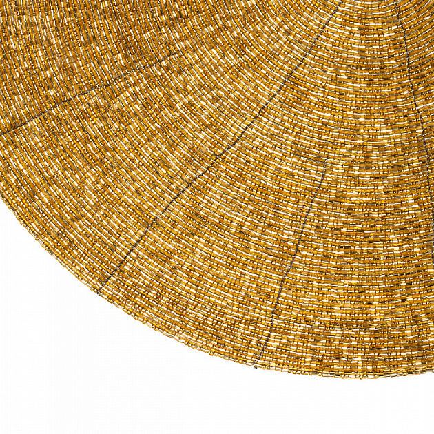 Салфетка сервировочная 35см DE'NASTIA золотистый меланж бисер 000000000001225833