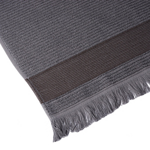 Полотенце махровое 70х130см СОФТИ Гармошка темно-серый хлопок 100% 000000000001213305