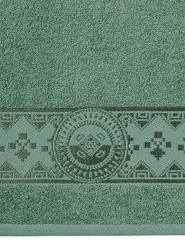 Полотенце 100х150см DE'NASTIA ТАЛИСМАН 1 зеленый хлопок-100% 000000000001215363