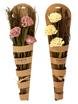 Сухоцветы 12x6x47см DE'NASTIA Цветочная композиция Розы микс цветов 000000000001228200