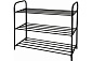 Обувница 3полки 79х33х59см НИКА комфорт разборная черная сталь пластик