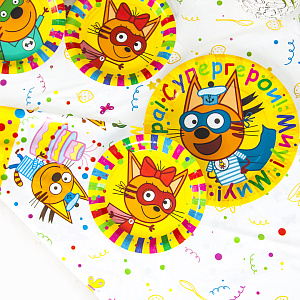 Скатерть 1шт 120х180см Дон Баллон Три Кота полиэтелен 000000000001211895