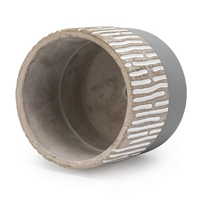 Кашпо 12,5х11см 0,7л Стоун серый цемент 000000000001225858