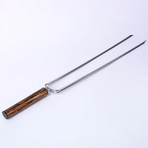 Вилка-шампур 65см с деревянной ручкой ЭКО нержавеющая сталь 000000000001211089