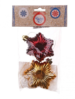 Н-р ДУ Звезды золото 2шт 6см пл 78895 000000000001179935