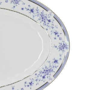 Блюдо овальное 32см Синий ситец LUISA218W Oval32 000000000001136139