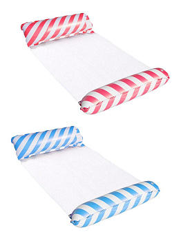 Матрас-гамак 130х170см для плавания полосы в ассортименте ПВХ/нейлоновая ткань 000000000001227375