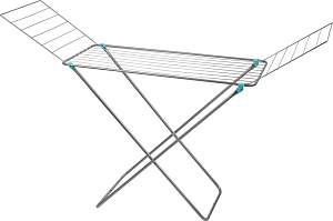 Сушилка для белья 18м 164х55х96см НИКА напольная серебряная металл 000000000001174758