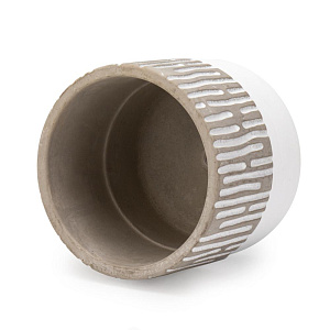Кашпо 12,5х11см 0,7л Стоун белый цемент Кашпо 12,5х11см 0,7л Стоун белый цемент 000000000001225857