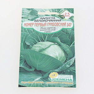 Семена Капуста гибовская №147 белокачанная 0,5г Р (ссс) ЛИДЕР ПРОДАЖ! СС000113 пакет 000000000001195314