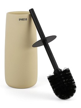 Щётка для унитаза с подставкой DE'NASTIA SOFT COLLECTION желтый полирезина 000000000001215870