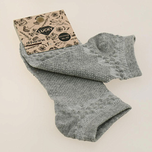 Носки женские заниженные ромб р.36-39/23-25 80%хл, 18%па, 2%эл 000000000001187753