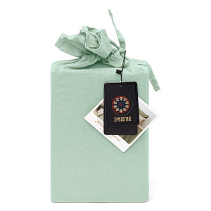 Проcтыня 250x220см DE'NASTIA зеленая бязь 100%хлопок 000000000001208092