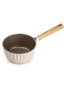 Набор посуды для приготовления 9 предметов (ковш 16см 1,4л/кастрюля 24см 4,6л/сковорода 20см, 24см/сковорода вок-28см/крышка 4шт) белый алюминий 000000000001229790