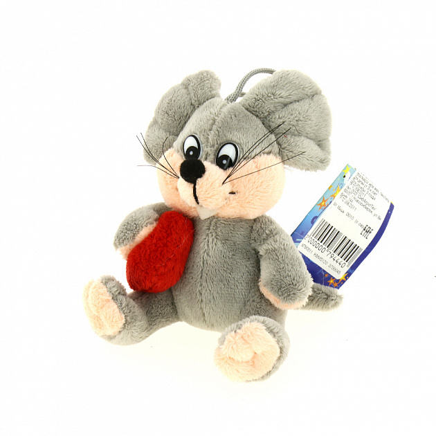 Мягкая игрушка Мышь 0010 с сердцем 10см КМИ5120 000000000001192066
