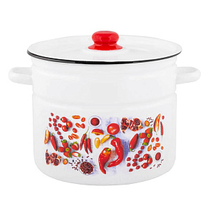 Кастрюля 9л APPETITE Паприка цилиндрическая эмаль 000000000001224956