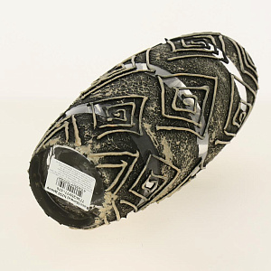 Ваза стеклянная бочка высотой 26 см, Дизайн Абстракция с прозрачными вставками, ручной рисунок объемной пастой.7736/250/77-676 000000000001191046