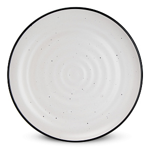 Набор столовой посуды 16 предметов LUCKY белый с черной окантовкой керамика 000000000001221935